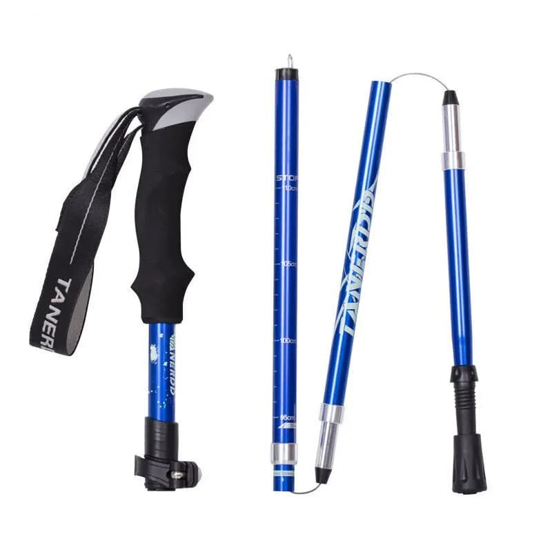Travel Ultralight Trekking Poles 5-section Foldable Telescopic Climbing Sticks Portable Walking Cane Outdoor Hiking Gear ZK43S