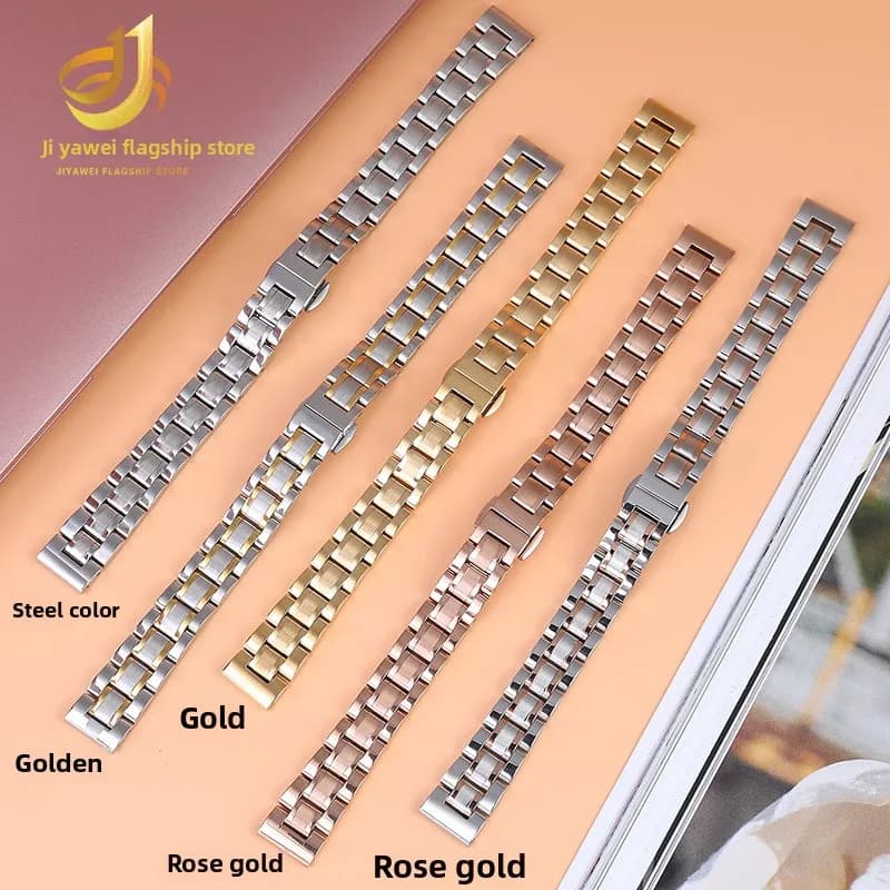 14 15 16 17 18mm cinturino per orologio da donna in acciaio inossidabile cinturino da donna cinturino in metallo oro rosa accessori per Casio fossile Swarovski