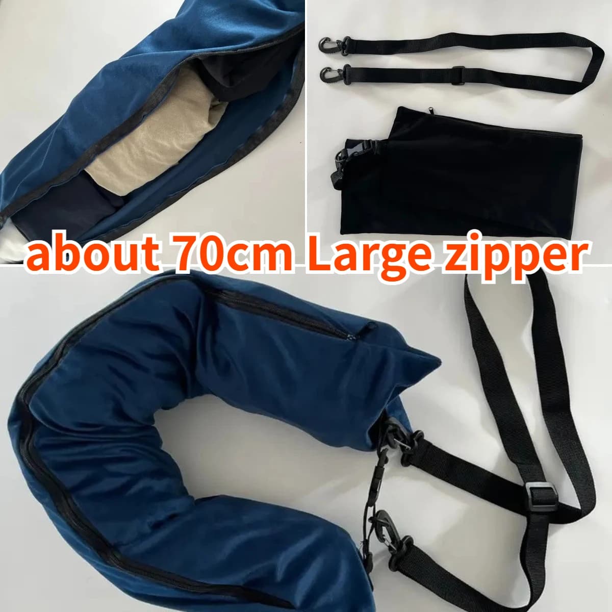 Cuscini per il collo riempibili a forma di U che fai da te con i vestiti borsa portaoggetti portatile impacchettabile con tubo morbido da viaggio