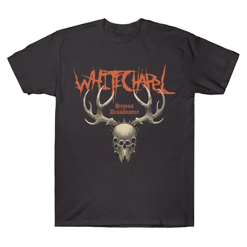 T-shirt in cotone Whitechapel Whitechapel Hymns in Dissonance T-shirt grafiche Retro gotico casual girocollo manica corta unisex