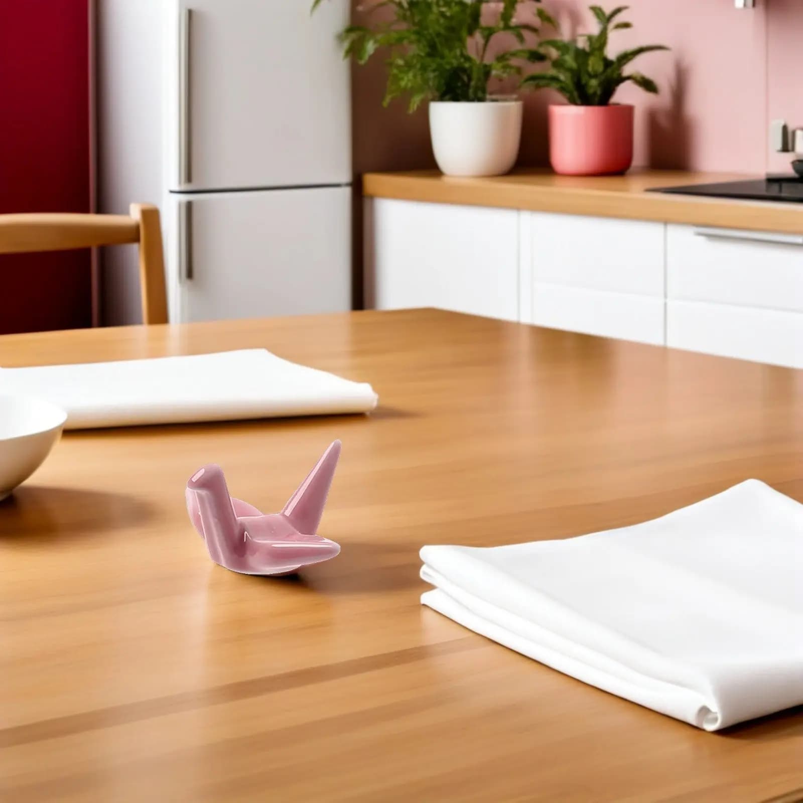 Set di 6 Eleganti Poggiacoltelli in Ceramica a Forma di Gru di Carta, Supporto per Posate da Tavola, Porta Cucchiai Forchette Coltelli, Supporto da Cucina