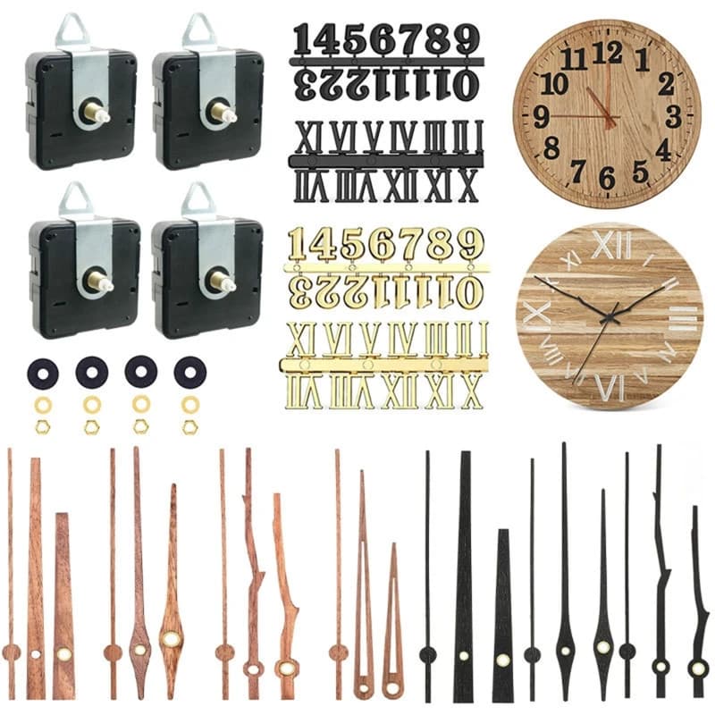 Kit motore orologio al quarzo meccanismo movimento orologio albero lungo con lancette orologio