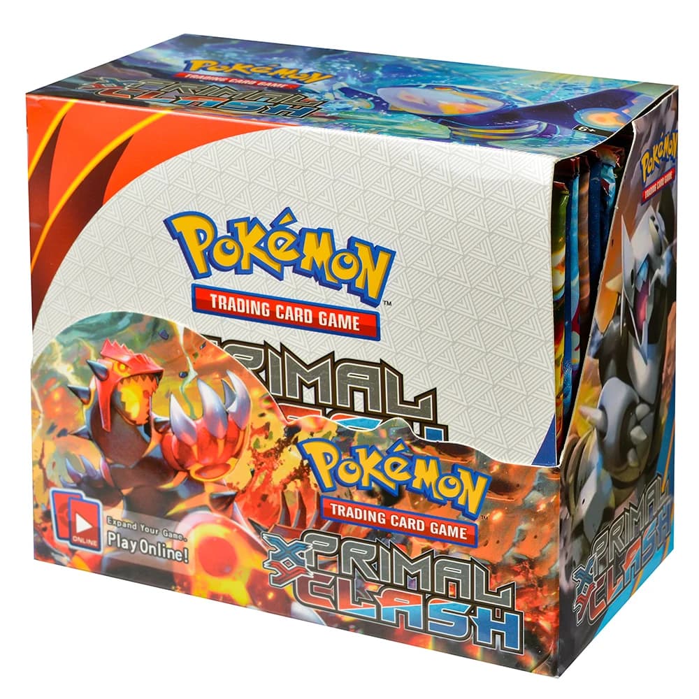 Versione inglese 360 del Pokémon TCG XY: Primitive Clash Booster Box, confezione da 36 bustine di carte Pokémon