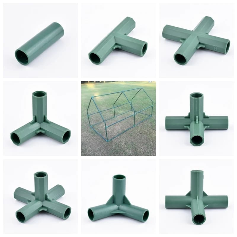2-20Pcs Garden Greenhouse Frame Pipe Fitting Connectors Plant Flower Stake Fencing Joints Home ID 16mm 3-way 4-way 2-way 5-way