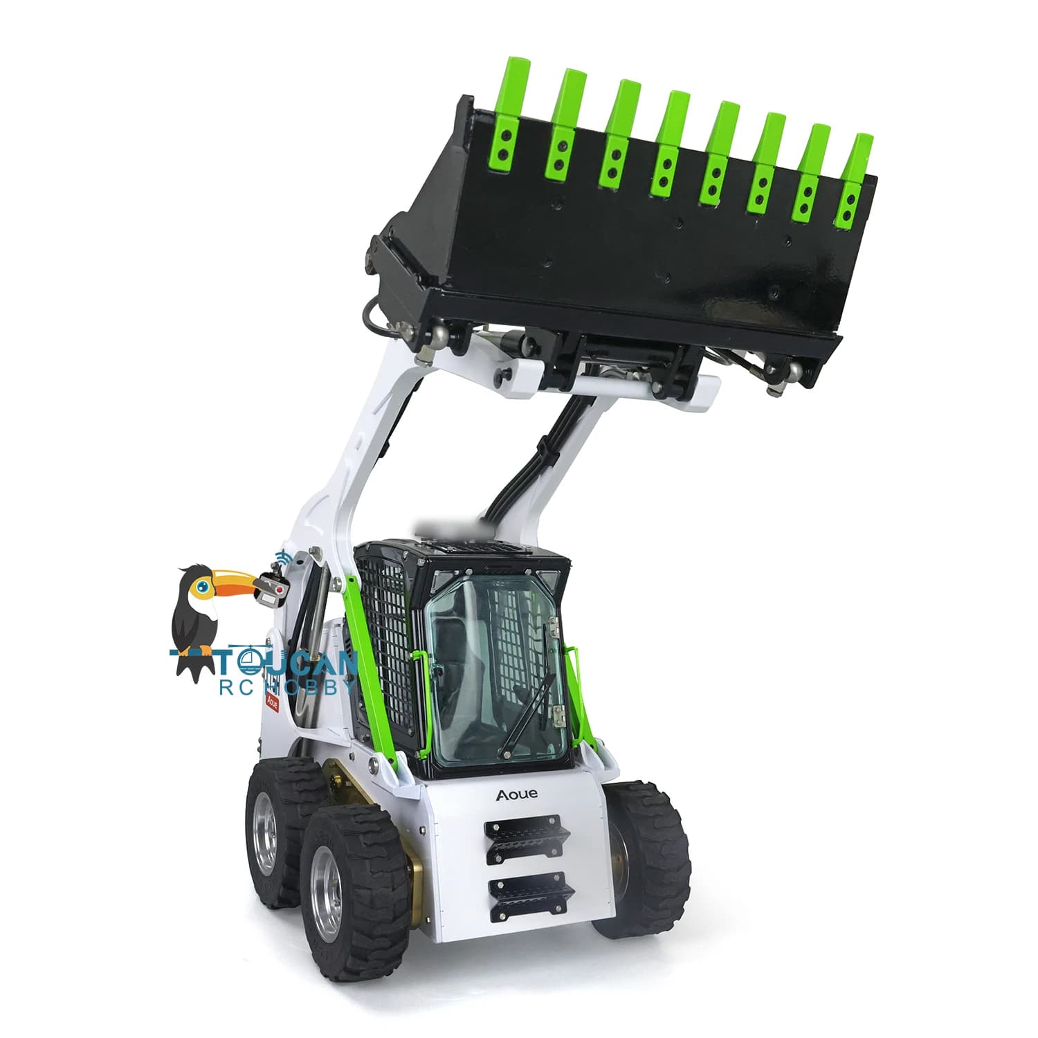 LESU 1/14 Metallo Idraulico RC Caricatore Aoue LT5H Ruote Skid-Steer Modello Finito Suono Luminoso ESC Servomotore Giocattoli THZH1278