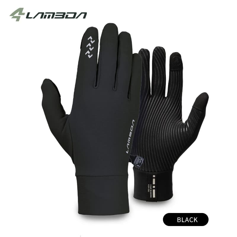 LAMEDA 5-15℃ Cycling Gloves Autumn And Winter Touchscreen Full Finger Thermal Gloves Road Mountain Warm Bike Gloves For Men