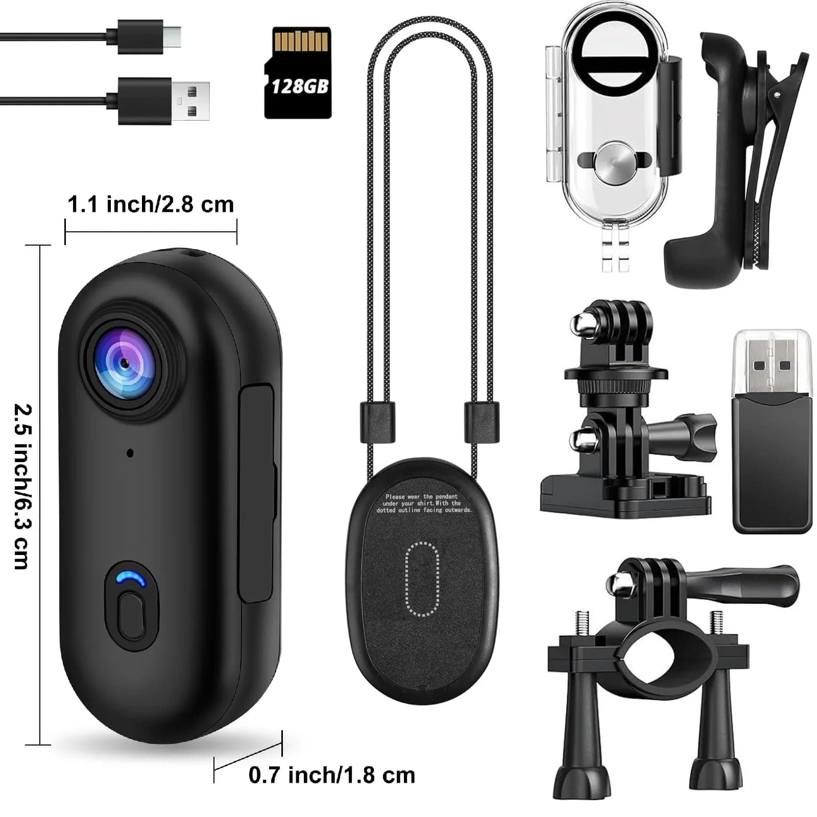 Sports Camera 4K Mini WiFi Magnetic POV, Waterproof HD Recorder for Motorcycles and Bikes, Wireless for Vlogging