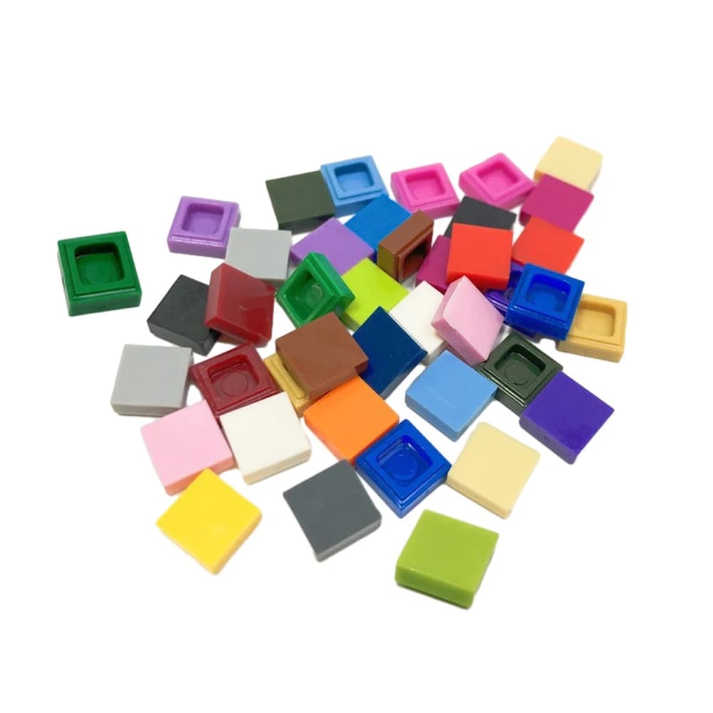 210 pz 1x1 Piastrelle di Ceramica Piatta Blocchi di Costruzione Accessori Sfusi MOC Mattoni Compatibile con la Marca 3070 Particelle Giocattoli Per Bambini