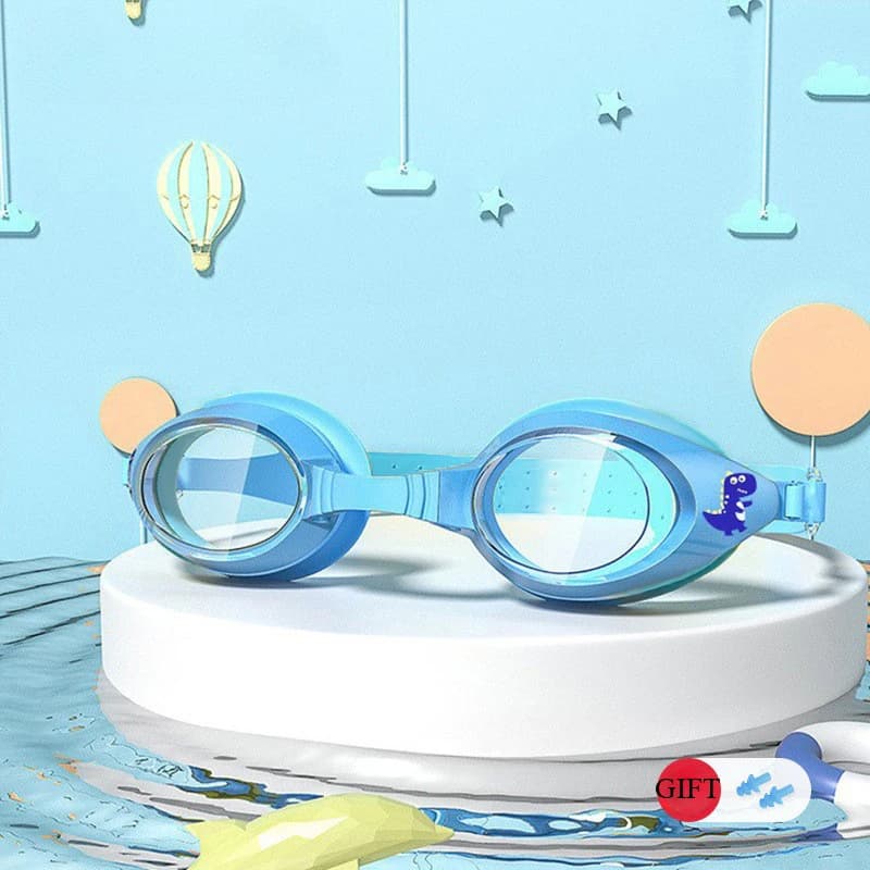 2025 Kids swimwear waterproof anti-fog HD professional boys girls swimming equipment diving glasses set of headphones