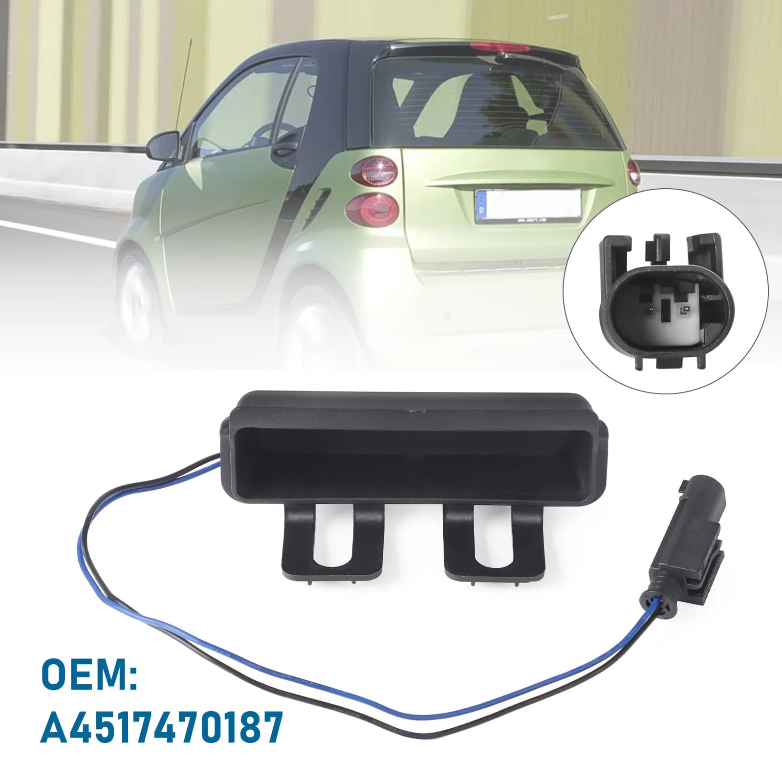 Auto Tronco Interruttore Pulsante Baule Posteriore Portellone Maniglia Interruttore 4517470187 Per Smart Fortwo (451) Modelli 2009-2015 OE A4517470187 1 PZ