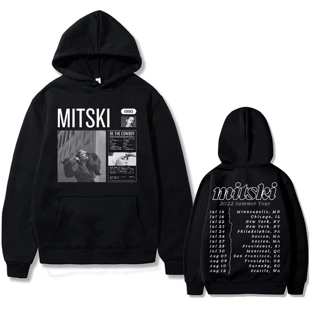 Singer Mitski Be The Cowboy Graphic Print felpa con cappuccio uomo donna Fahsion Vintage Trend felpa Unisex Casual Fleece Cotton Hoodies
