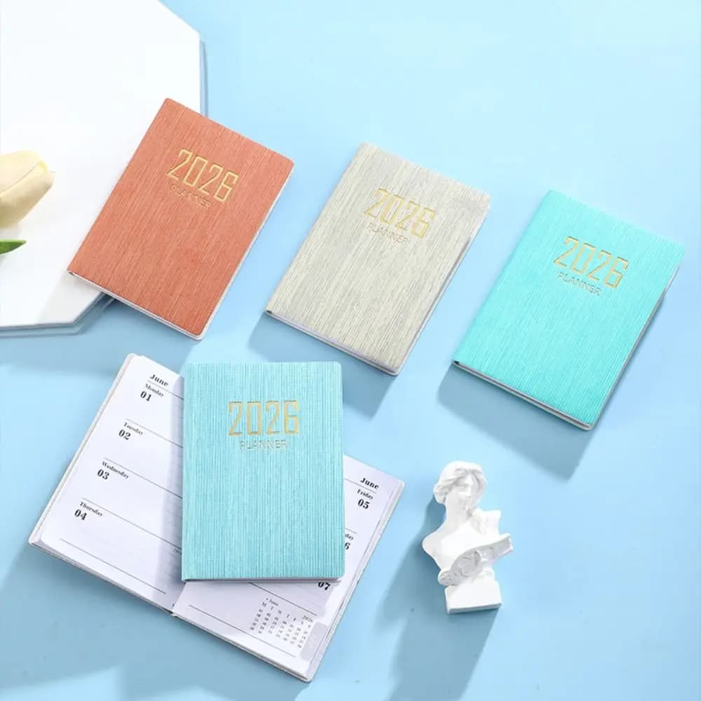 Agenda Tascabile Mini A7 2026 con Calendario, Diario Settimanale, Pianificatore Appuntamenti, Quaderno Portatile per Scuola e Ufficio