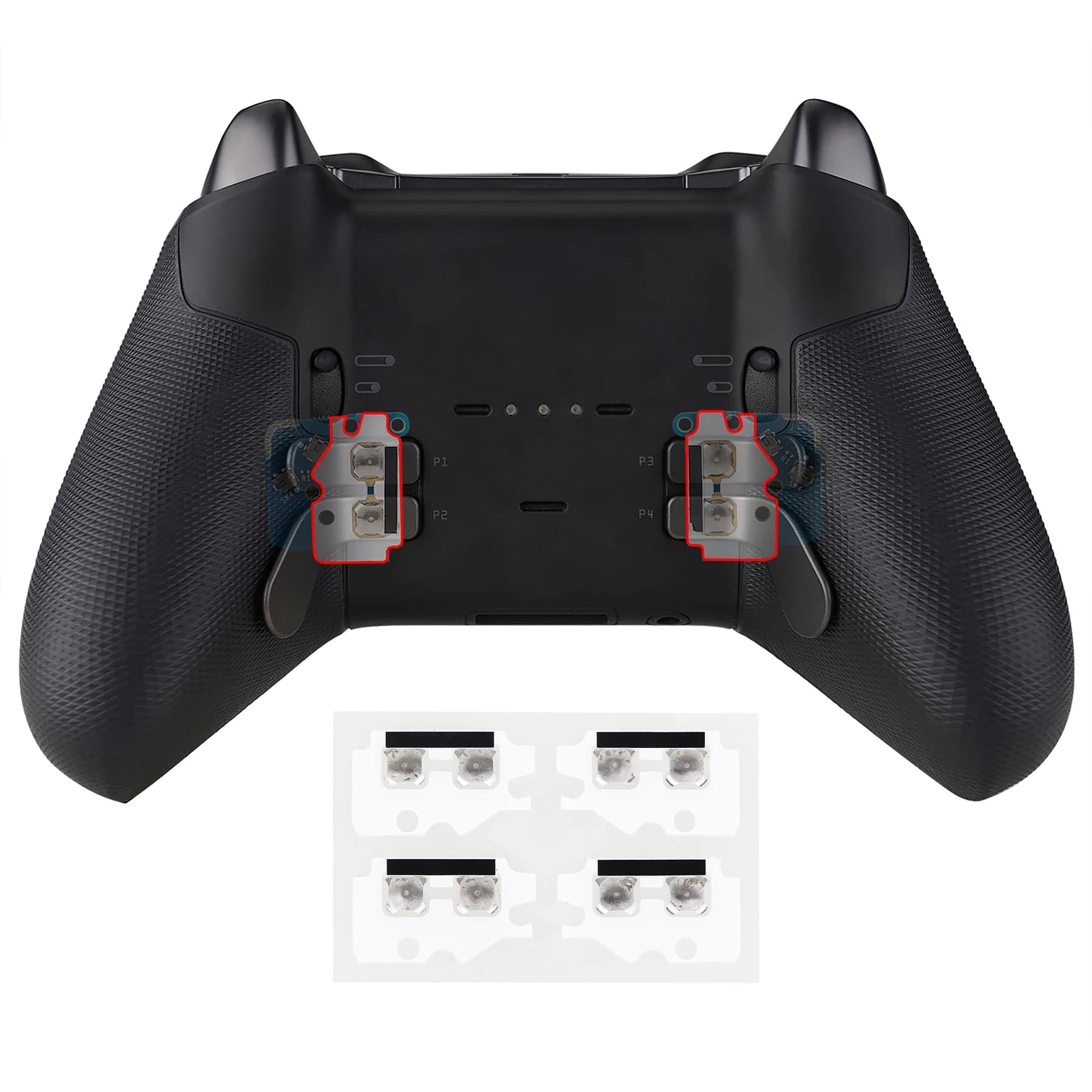 EXtremeRate Back Paddle Enhancement kit Pad in metallo per Controller Xbox Elite Series 2 (modello 1797)-aumenta la pressione delle pale posteriori