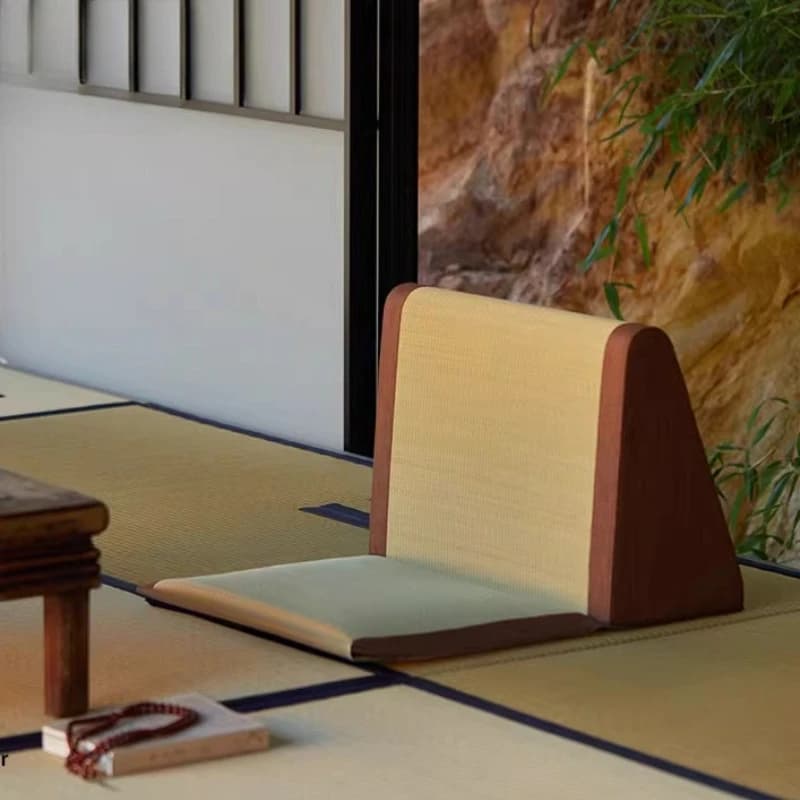 Japanese Tatami Floor Cushion Chair Multi-Functional Lazy Sofa with Backrest Foldable Seat Pad Bay Window Meditation Floor Chair