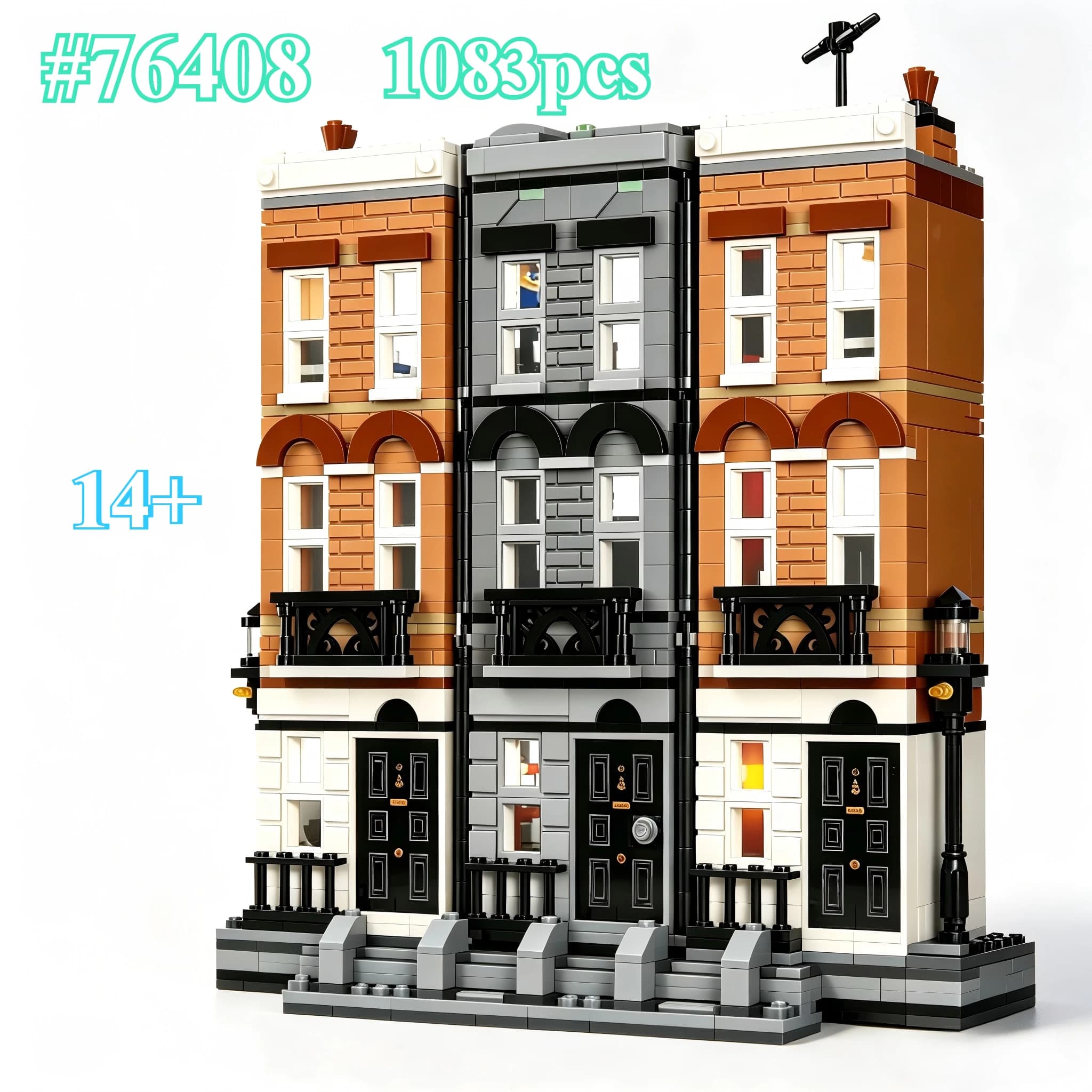 Set di Blocchi da Costruzione Quadrati Molto Attraenti 76408, Adatti come Regali di Compleanno, Compatibili con Particelle Lego, 1083 Pezzi.