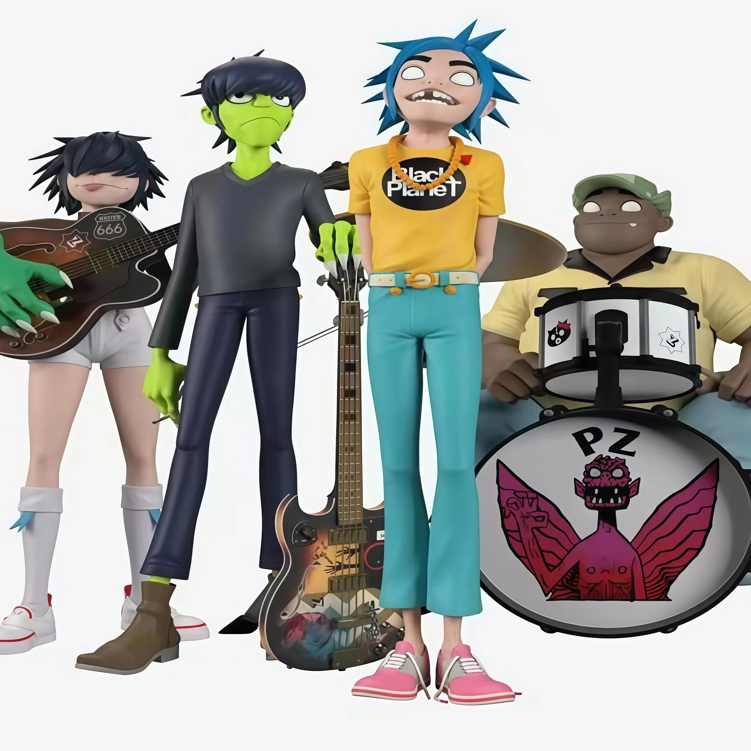 Nuovo Gorillaz Band Action Figure Rock Band Membro Figurine 2d Noodle Murdoc Russel Modello Doll Figure Giocattoli Raccogliere Hobby Regali