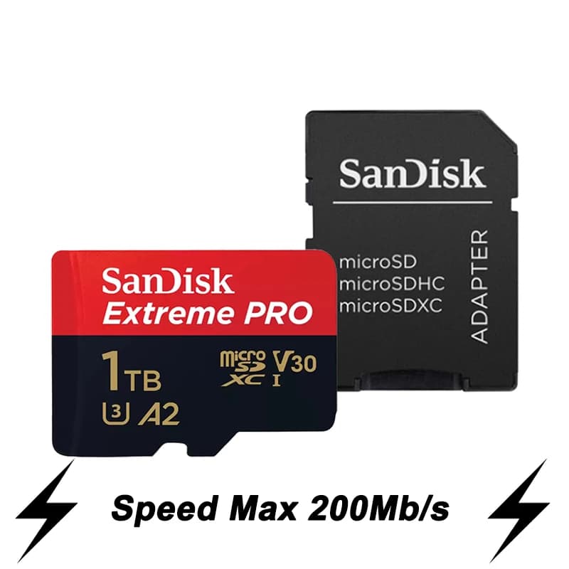 Scheda Micro SD SanDisk Extreme PRO 128GB 64GB 32GB 512GB 256G 400G Micro SD 1TB Scheda di memoria Flash SD U3 4K V30 Carte Microsd TF