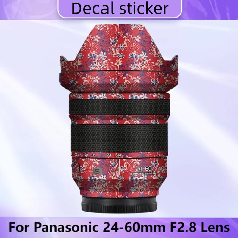 For Lumix S 24-60 F2.8 Decalcomania lens Leather for Panasonic 24-60mm F2.8 Lumix 24 60 lens cover 2460 lens wall decal