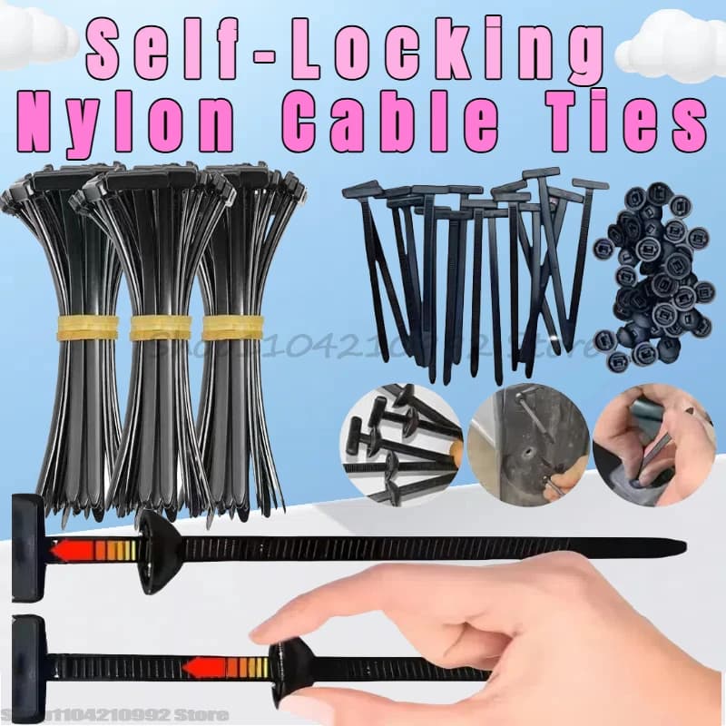Fibbia universale per fascette per cavi in nylon Supporto per fascette autobloccanti per carichi pesanti con elementi di fissaggio a perno Cerniere resistenti ai raggi UV per carrozzeria dell'auto