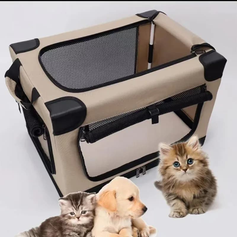 Trasportino per cani da auto, gabbia portatile traspirante e visibile, borsa per sedile auto per cani, cuccia morbida con finestre in rete per animali domestici