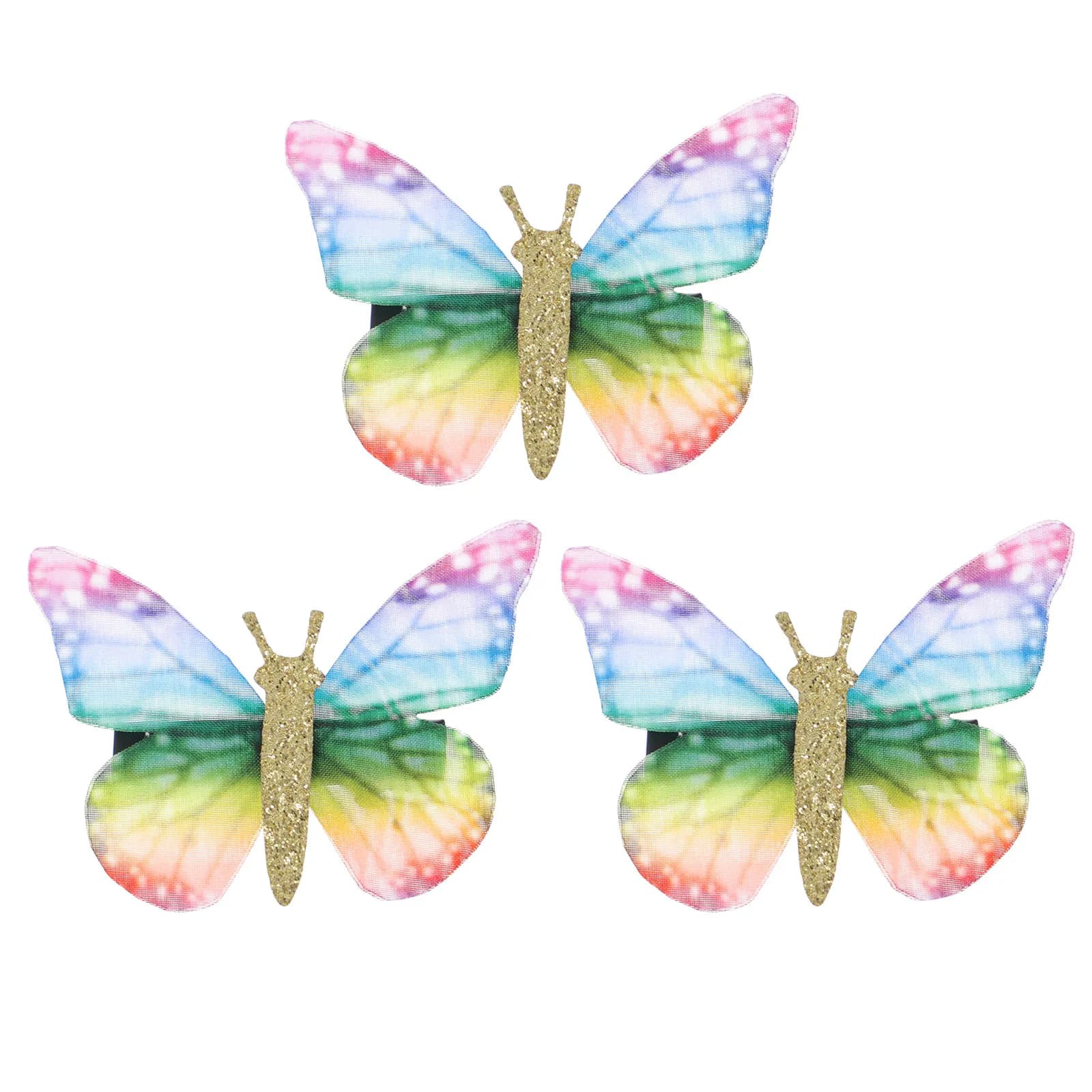 10Pcs Tulle Butterfly Hairpins Beautiful Patterned Hair Clips for Little Girls Hair Accessories Festival Party Bag Clothes