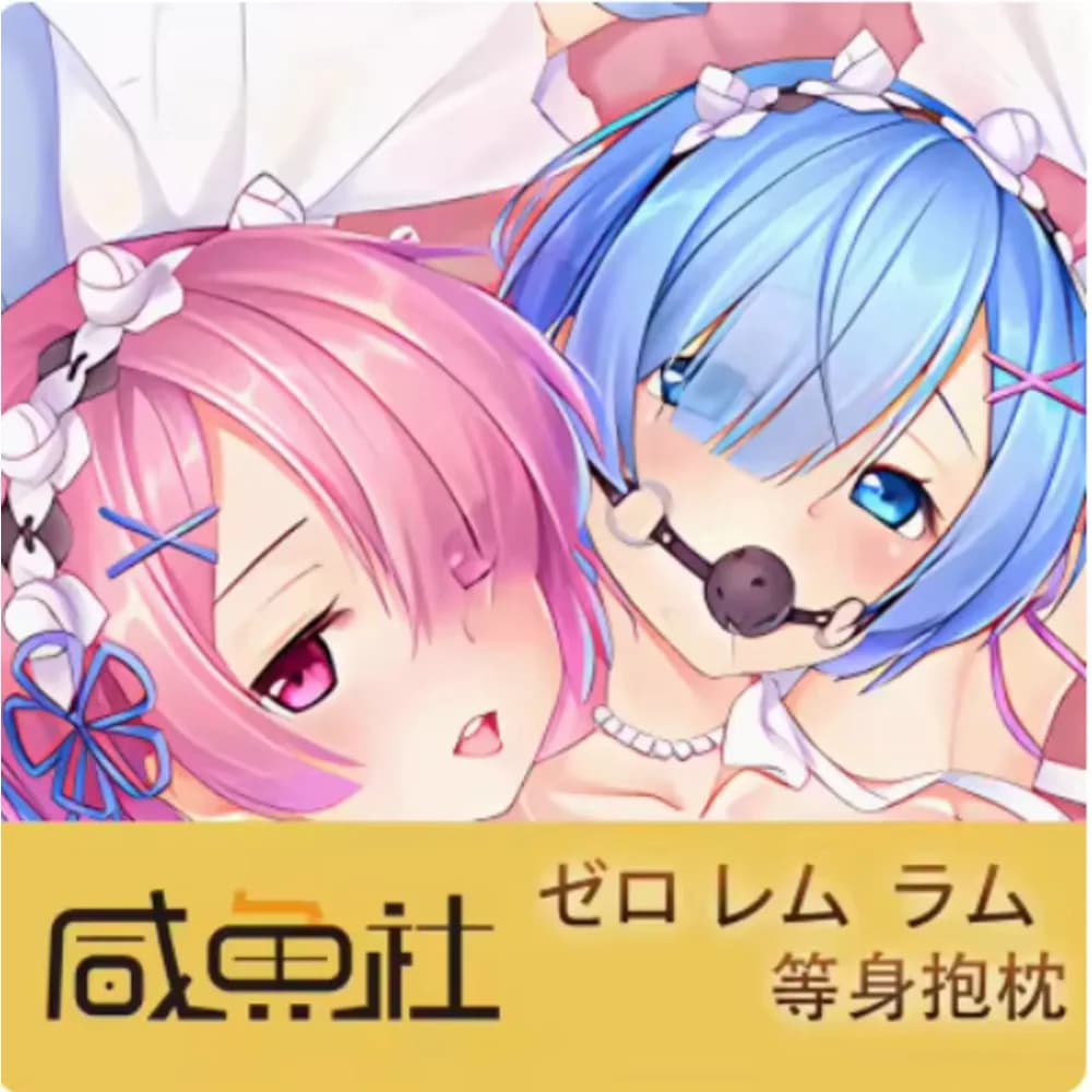 Dakimakura pillow case Re:Zero - In Cosplay in a Different World, Inspired by the Zero Soul: Ram Rem, Girl Kawaii, Cushion for Full Body