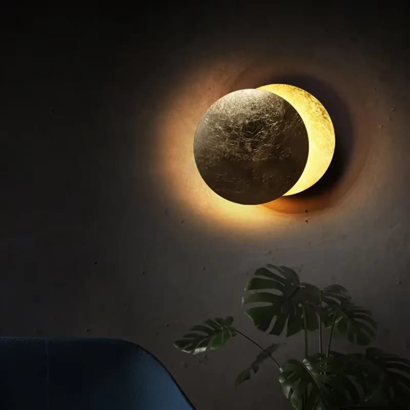 Lampada da parete moderna a LED per specchio da bagno, comodino, camera da letto, corridoio, girevole, struttura in oro nero, applique da parete di design