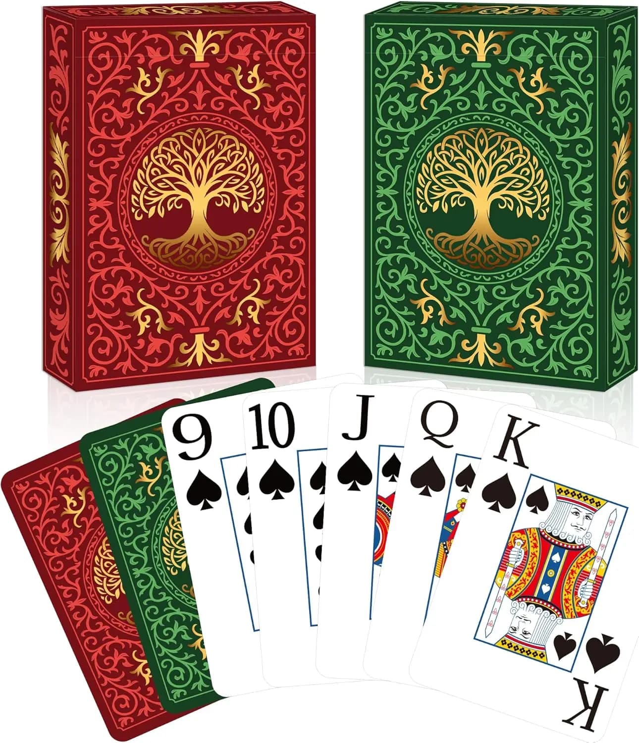 Confezione da 2 Mazzi di Carte da Gioco | Carte da Gioco con Caratteri Grandi | Carte da Poker Premium Facili da Mescolare per Giochi di Carte e Serate di Gioco in Famiglia
