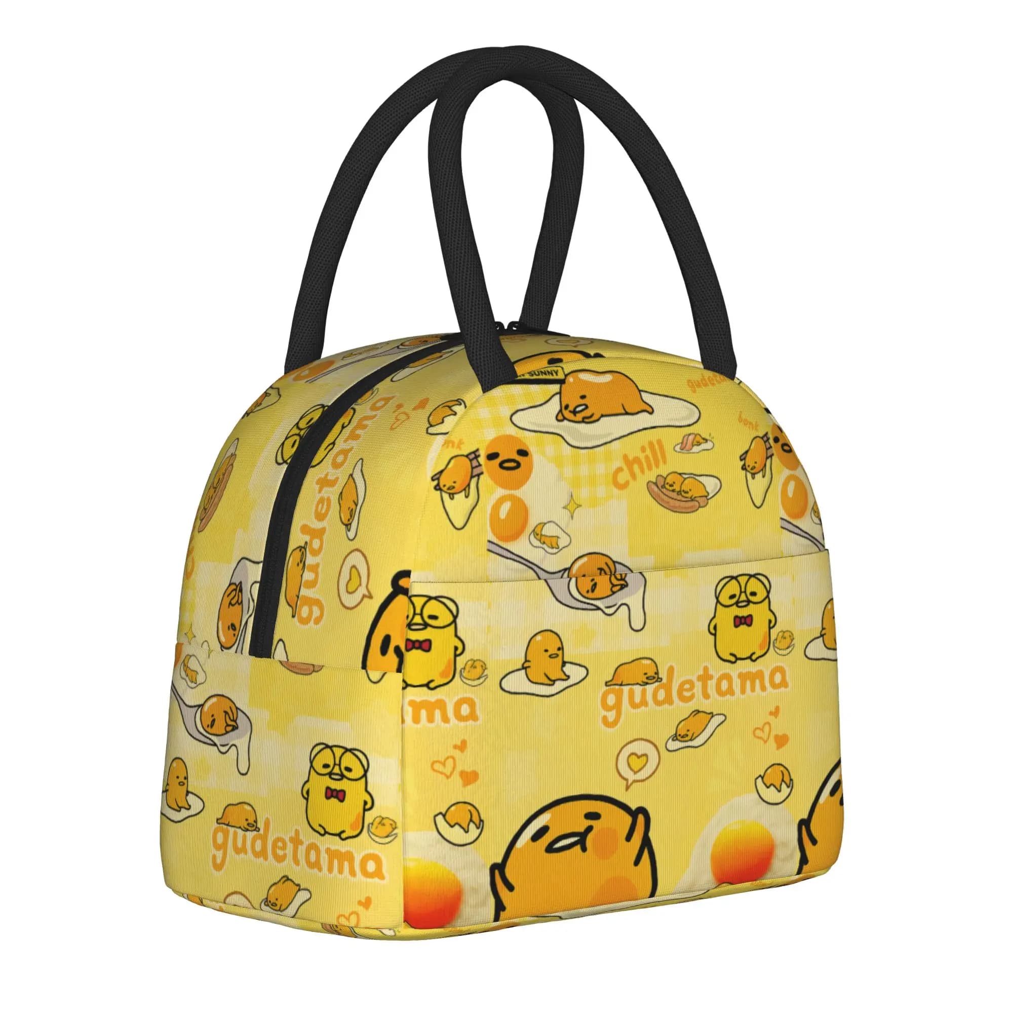Borse termiche per il pranzo con isolamento termico, con cartone animato di Gudetama, riutilizzabili, contenitori per il pranzo, borse per il pranzo, borse per la scuola