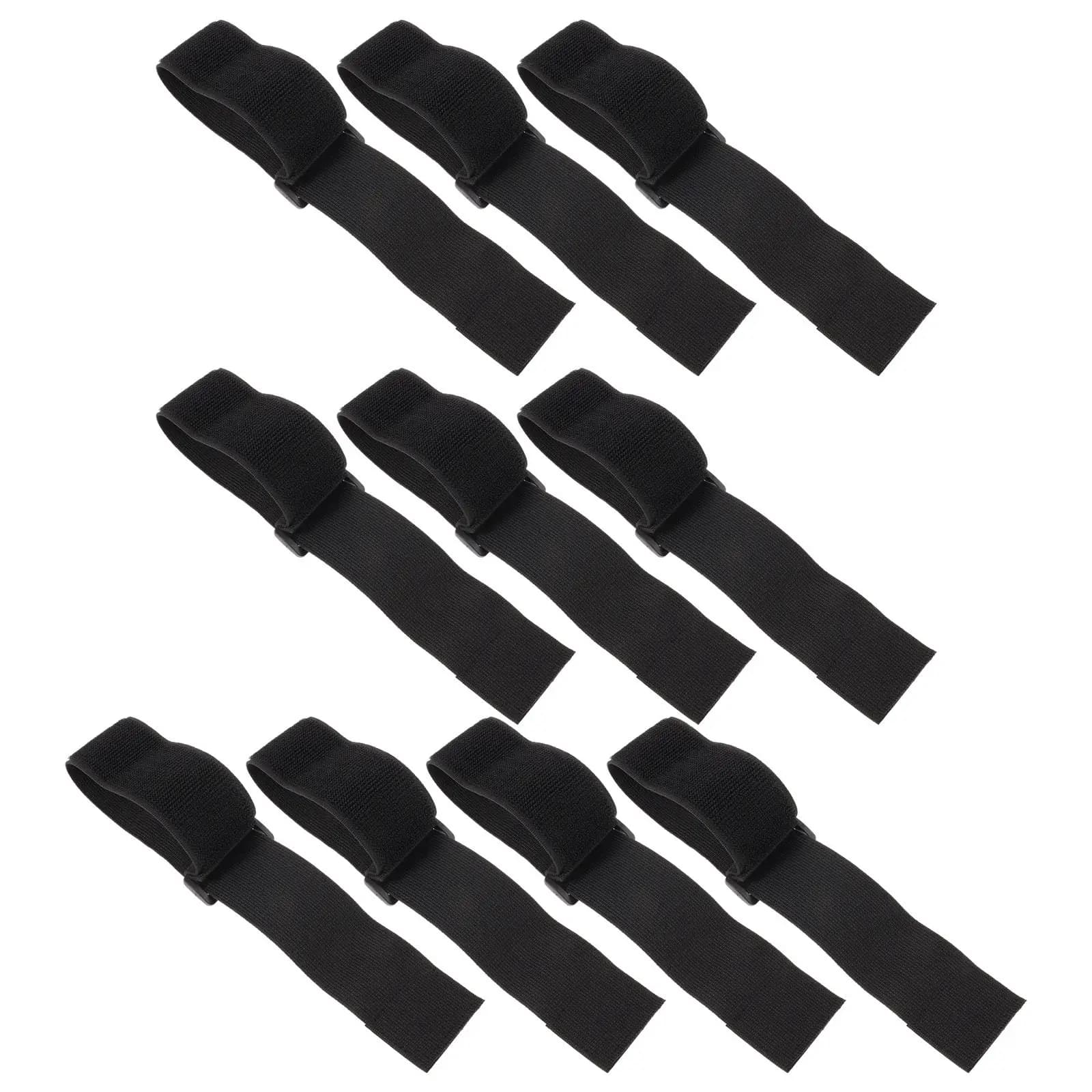 10Pcs Elastic Luggage Straps Adjustable Hook and Loop Fastening Cable Straps for Rv Ladder Rack Boat Trailer Tie Down Outdoor