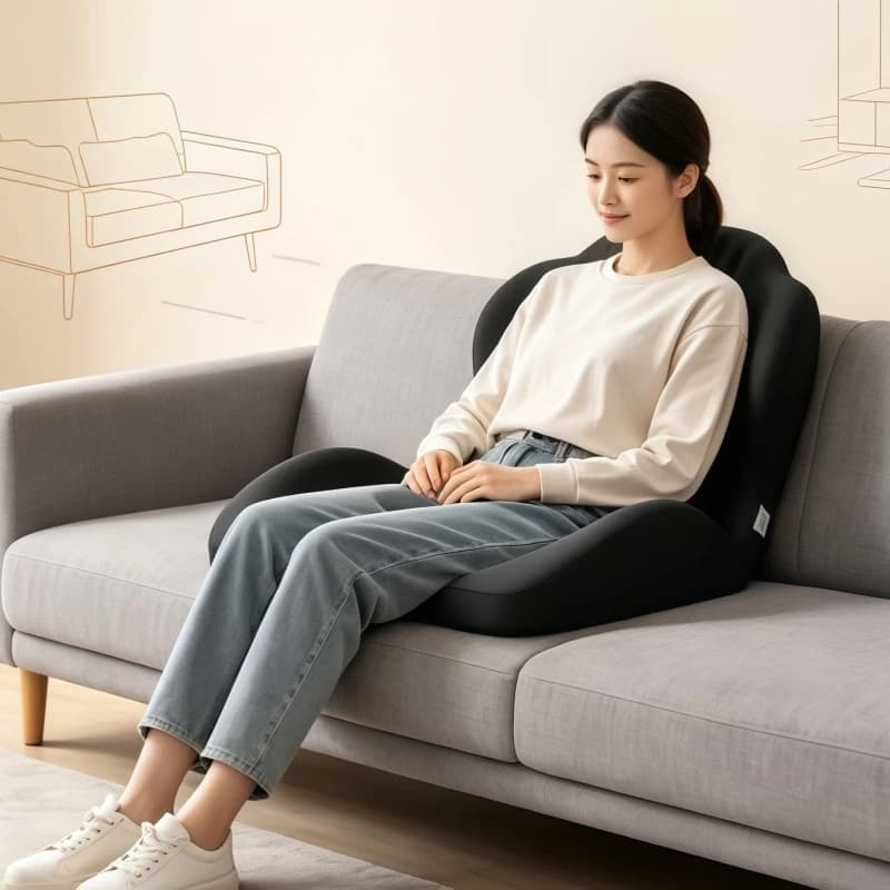 2026 New Ergonomic Lumbar Support Cushion Memory Foam Pressure Relief Pad Sedentary Back Posture Correction Pad