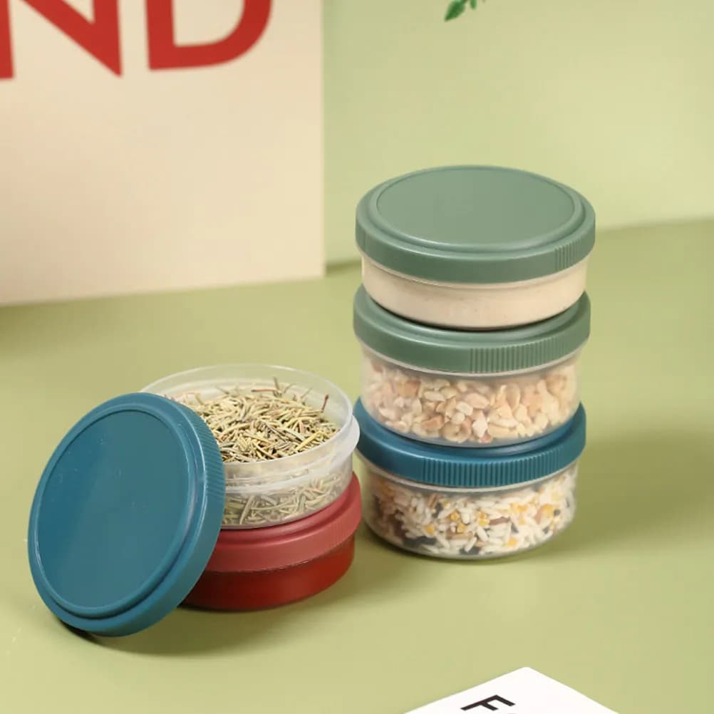 6Pcs Leakproof Salad Dressing Containers Reusable Sauce Containers for Lunch Box Meal Prep Dipping Sauce Cups with Lids