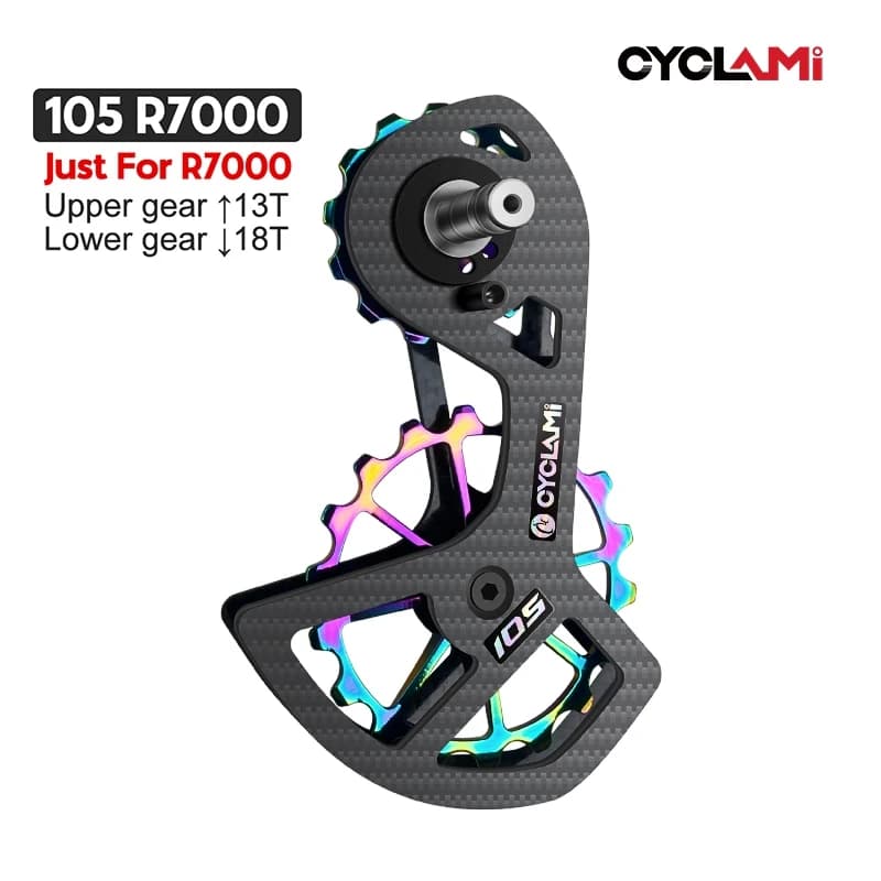 CYCLAMI UT Bike Carbon Fiber Ceramic Bearing Jockey Pulley Wheel Set Rear Derailleurs Guide For 105 5800 6800 Ultegra DURA ACE
