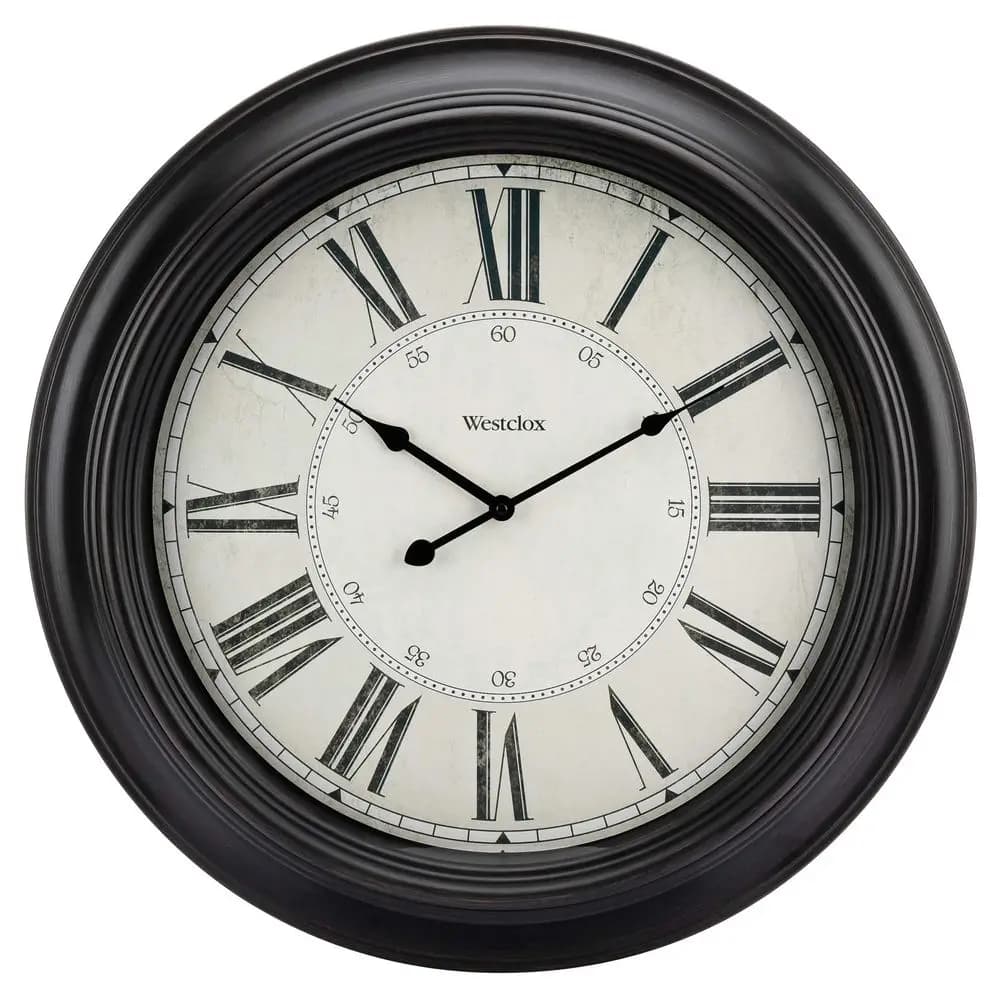 Orologio da parete tradizionale da 24 pollici 32213VBK, orologio a batteria per soggiorno, camera da letto, ufficio, regalo ideale per l'inaugurazione della casa