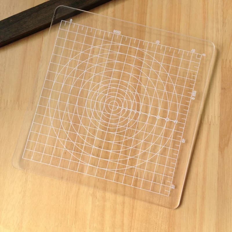 1 pz. Tappetino in acrilico trasparente per stampi quadrati, per argilla polimerica e ceramica, strumento per modellazione fai da te