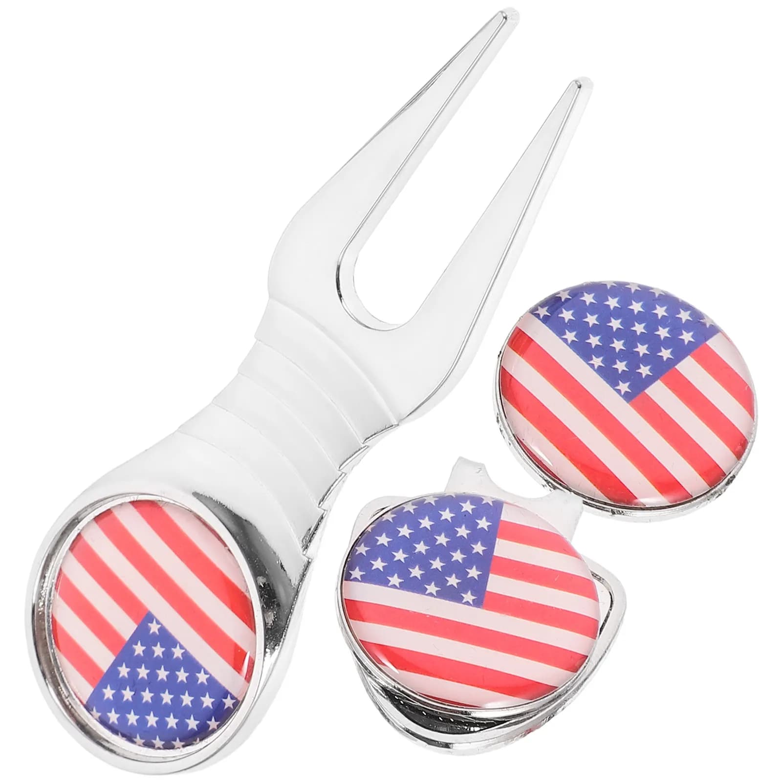 Set Premium di Strumenti per Riparare Divot in Metallo, Marcatore Professionale per Palline da Golf, Accessorio Compatto e Resistente all'Usura, Design Aerodinamico per Facilitare l'Uso