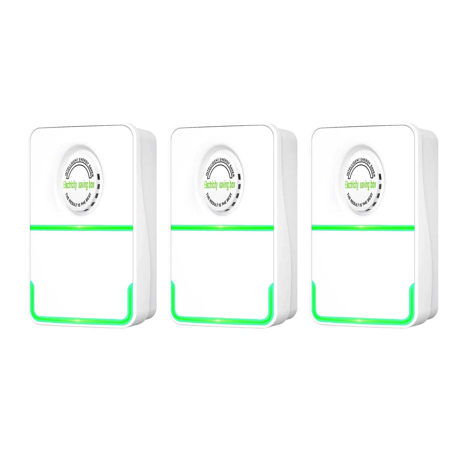 3PCS Energy Saving Plug Smart Power Saver Household Power Energy Saver Electricity Saving Box Voltage Stabilizer Surge Protector