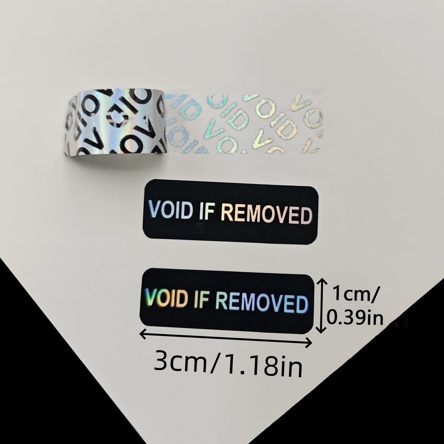 120/240 pieces VOID SE REMOVO Adhesive laser labels rainbow anti-manage, adhesive stickers disposable seals for gift box