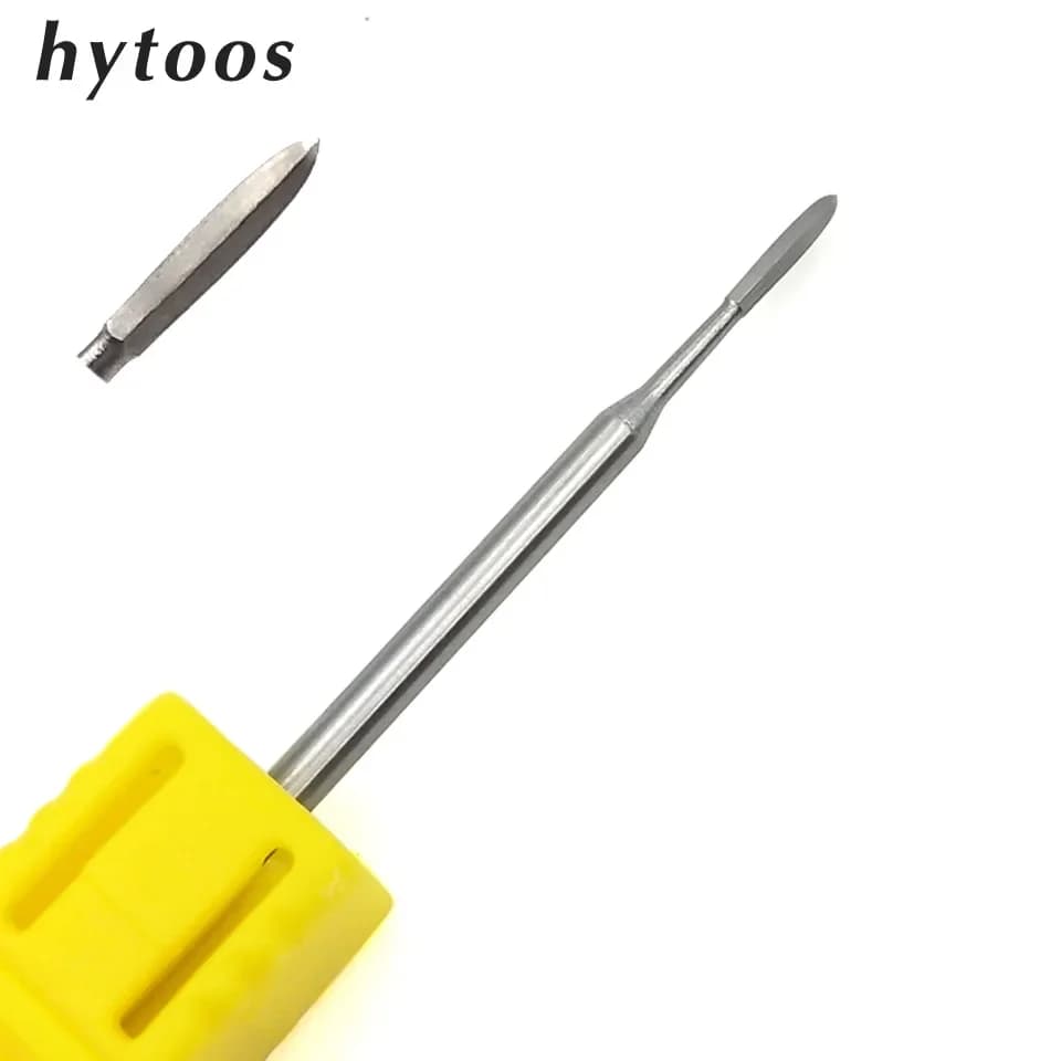HYTOOS Hexagon Cuticole Clean Burr 3/32 Punta da trapano per unghie in acciaio inossidabile Fresa per manicure Rimozione della pelle morta Cura delle unghie