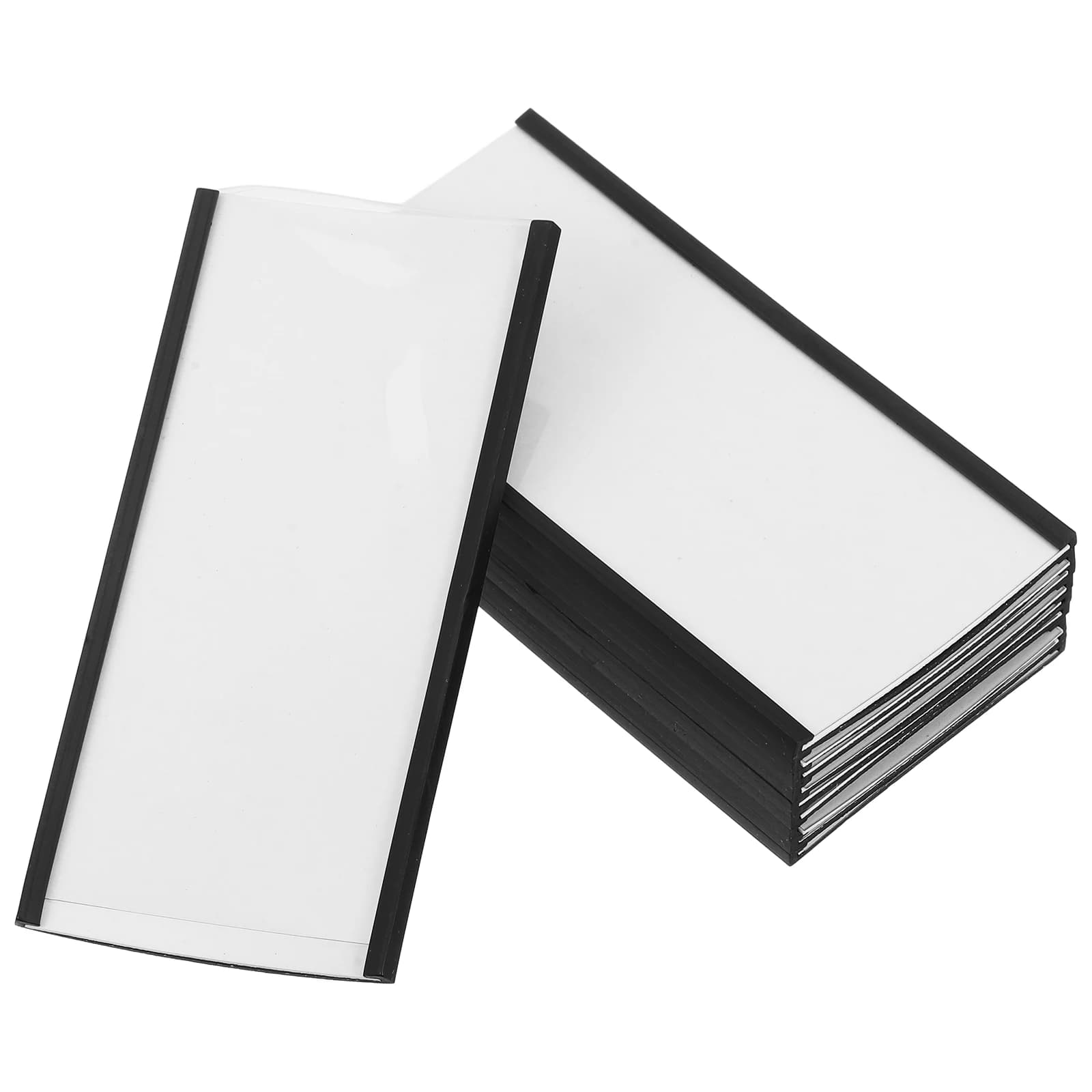 10 set porta badge magnetici con nome 10x5 cm clip per etichette riutilizzabili per scaffali del magazzino cassetto degli attrezzi del frigorifero file per ufficio scuola
