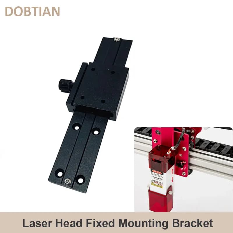 Laser Head Focusing Metal Fixed Mounting Bracket, Engraving Machine Laser Head Z axis Slide way Lifting Adjustable Screw Module