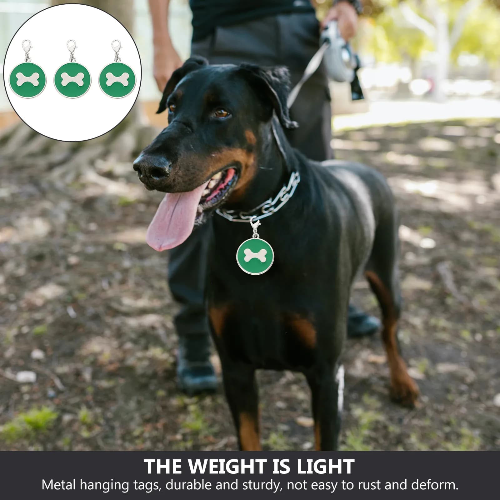 3 Pezzi Targhette in Metallo a Forma di Osso per Animali Domestici, Targhette Identificative per Cani, Ciondoli Robusti e Leggeri da Appendere, Decorazione Anti-Smarrimento per Collare, Charms Personalizzati