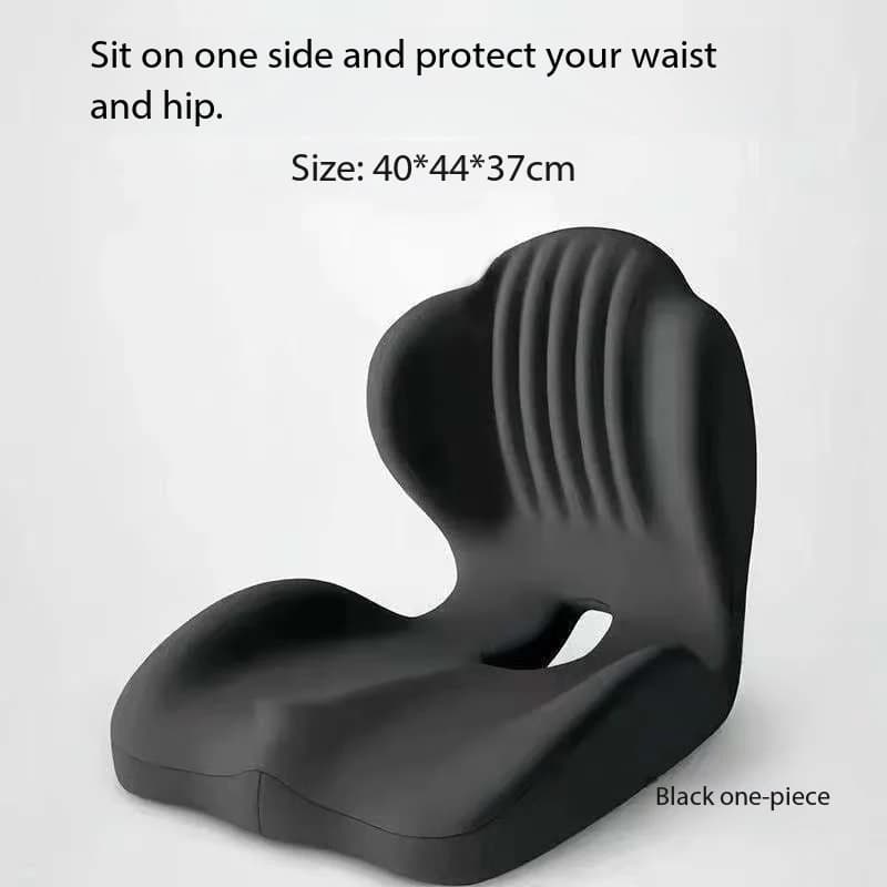 Cuscino ergonomico in memory foam con supporto lombare, imbottitura 100% memory foam per sedia da ufficio e auto, per alleviare il dolore.