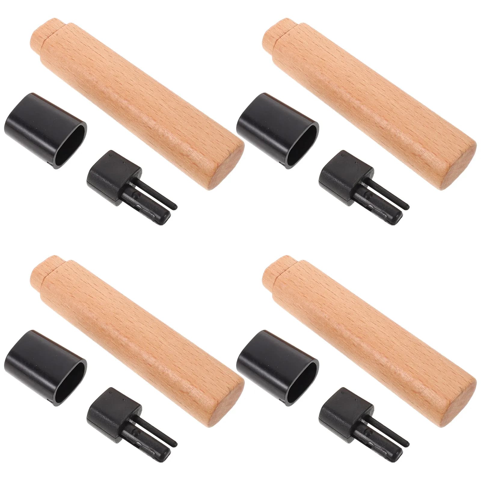 4Pcs Japanese Sashimi Knife Handle Replacement Wooden Nakiri Cutter Handle DIY Upgrade for Sushi Chef Knife Restoration Kitchen