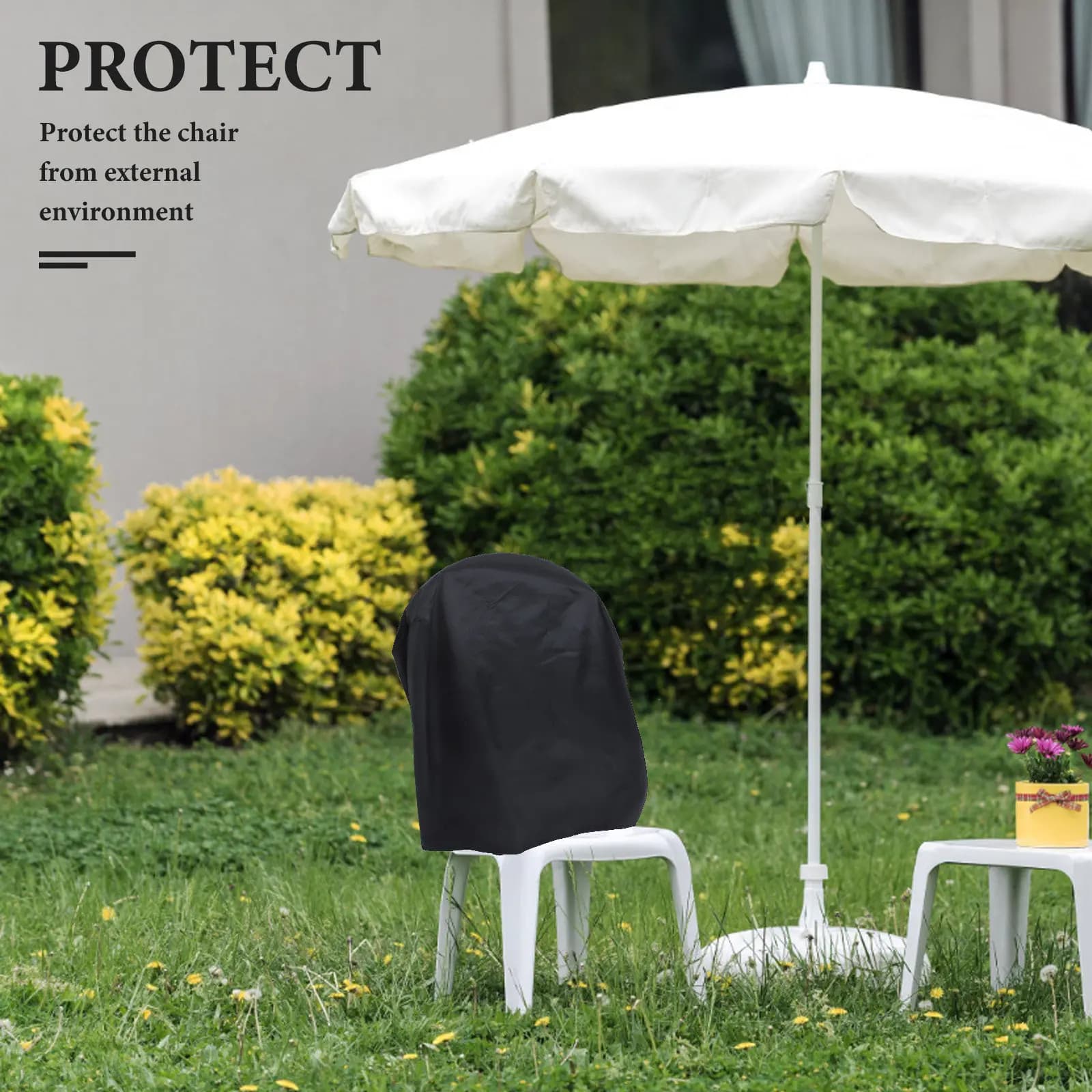 Universal Outdoor Folding Chair Covers Waterproof Dustproof Tear Resistant Easy Clean Storage Cover for Patio Garden Lawn