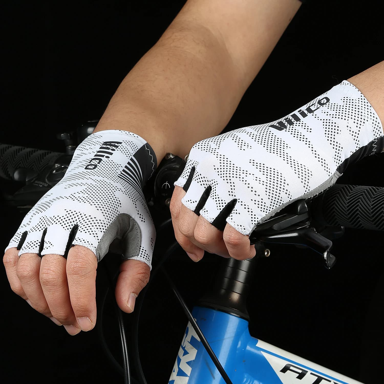 Guanti da ciclismo Mezze dita Uomo Donna Guanti da bici da strada Corsa Fitness Palestra Equitazione Guanti sportivi da bicicletta