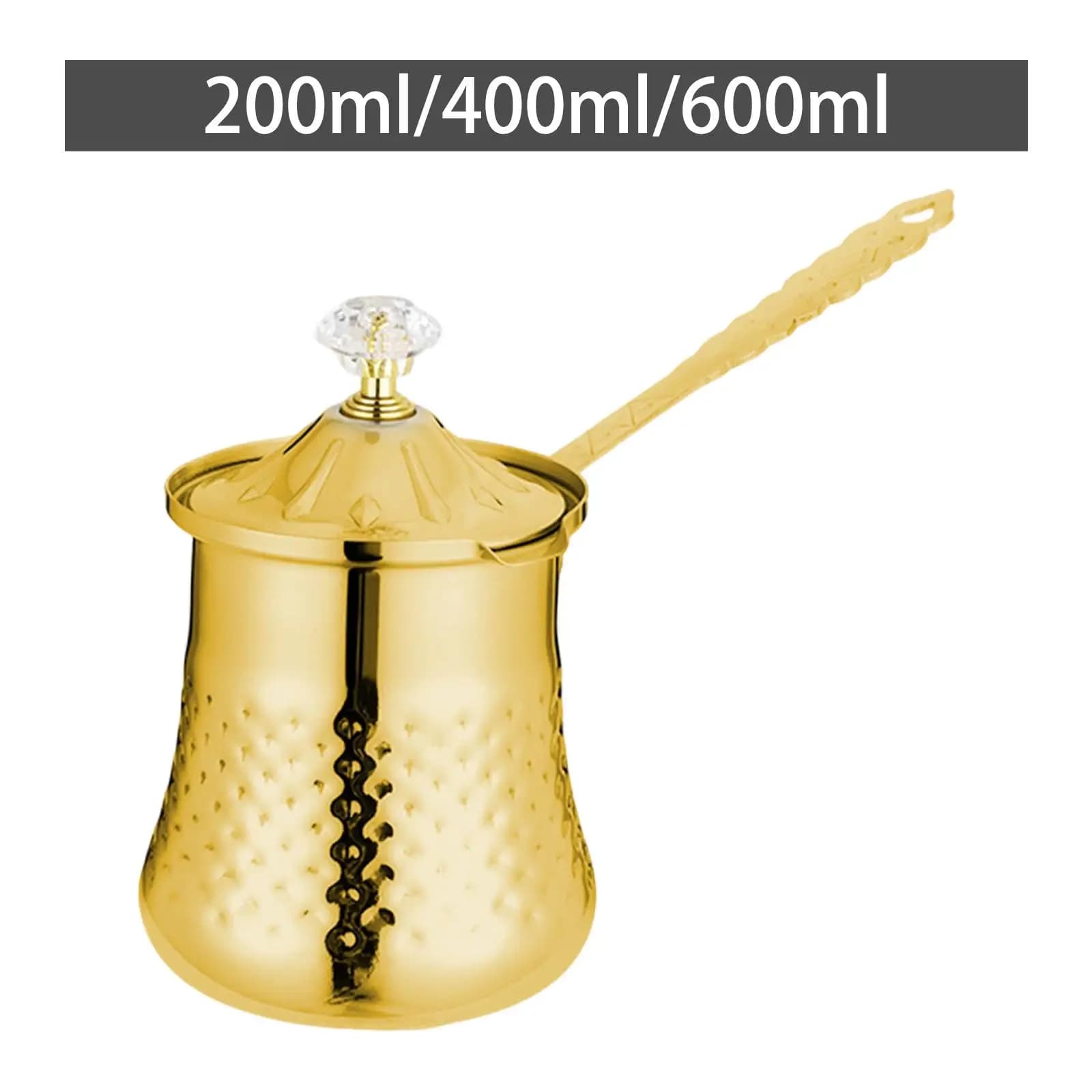 Camping cafe Restaurant for gas stoves with handle Comfortable handle with lid Scaldabiburro Brocca for chocolate fusion Gold