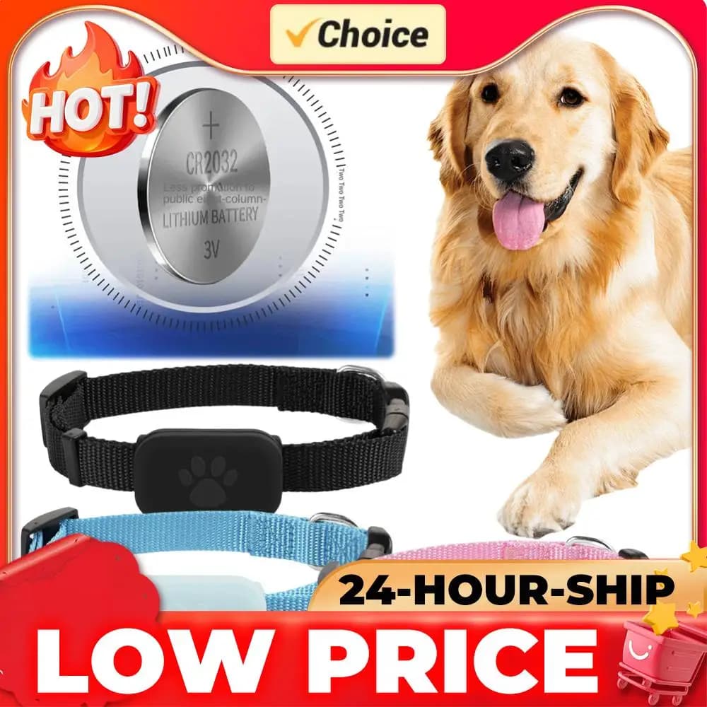 Localizzatore GPS Intelligente per Animali Domestici, Collare Regolabile per Cani e Gatti, Dispositivo Anti-Smarrimento