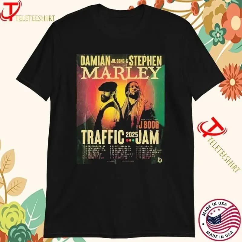 Magliette Damian Marley e Stephen Traffic Jam con le date del tour 2025