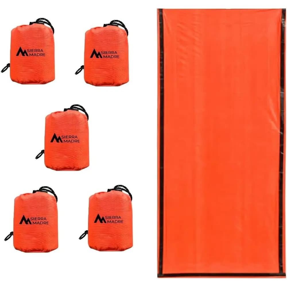 Sacco Bivy Ultraleggero Impermeabile in Mylar per Escursionismo, Kit di Emergenza e Attrezzatura di Sopravvivenza